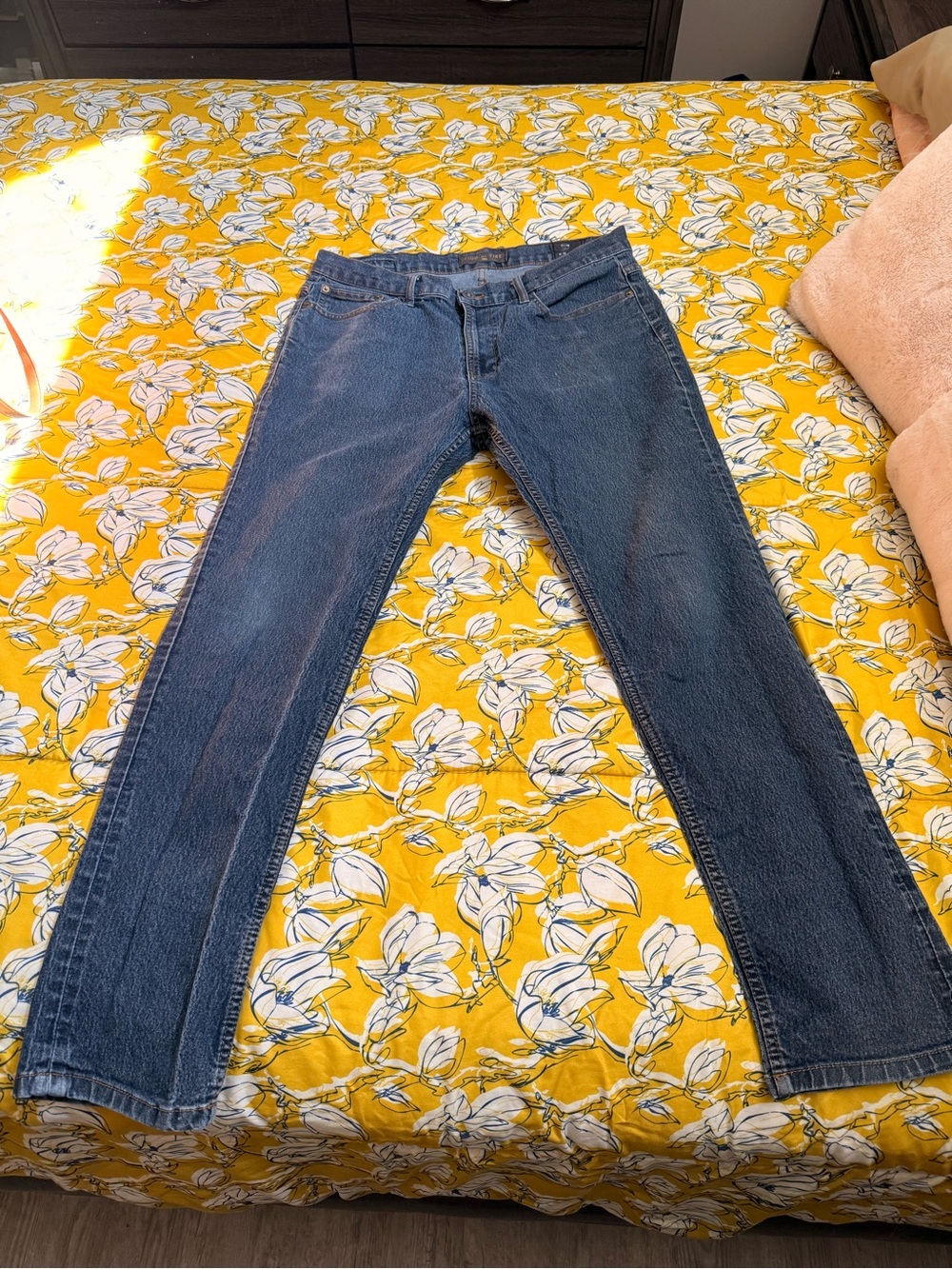 Ring of Fire Men's Dark Blue Slim Straight Jeans